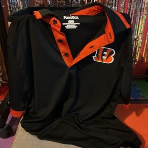 Fanatics Cincinnati Bengals Black and Orange Polo Shirt